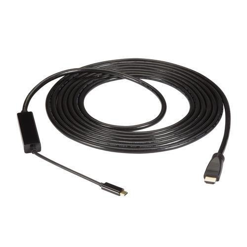 BLACK BOX USBC TO HDMI 2.0 CABLE, 4K60, MID-ADAPTER, 16FT BLACK BOX USBC TO HDMI 2.0 CABLE, 4K60, MID-ADAPTER, 16FT