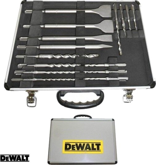 Dewalt SDS Plus 15 Piece Drill And Chisel Set In Alu Case