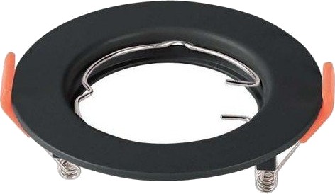 V Tac MR16/GU10 Downlight sett Uten lyskilde sort Hull: Ø6,3 cm Mål: Ø8 cm Sokkel : MR16