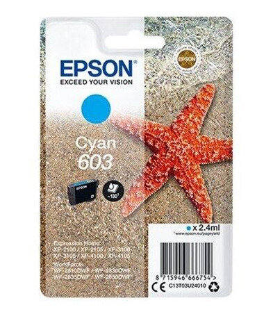 Epson 603 - cyan - original - ink cartridge - Blekkpatron Blå