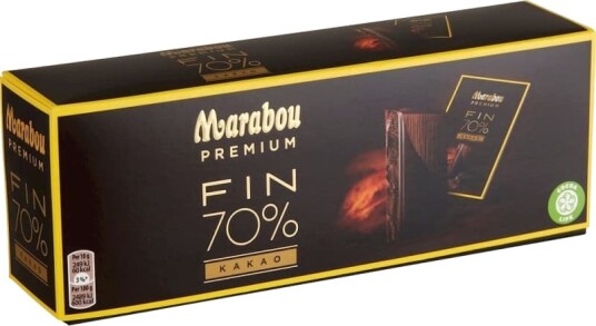 Chokolade Marabou Premium Dark 70% 10g 21 stk.