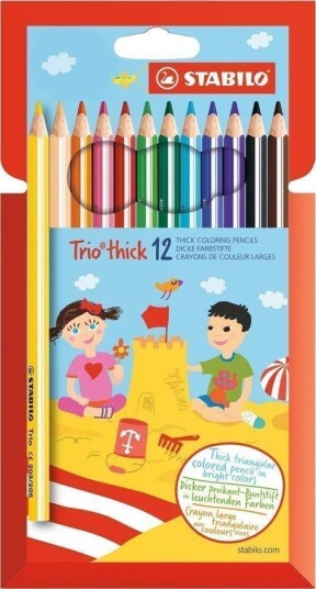 STABILO Trio thick wallet of 12 colored pencils