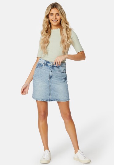 VILA Kaja Denim Skirt Light Blue Denim 36 VILA Kaja Denim Skirt Light Blue Denim 36