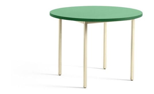 HAY Tofarget Spisebord Ø105 Elfenben/Grønn Mint