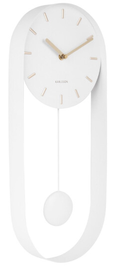 Karlsson Charm Pendulum Veggklokke KA5822WH   Unisex 20 cm Kvarts urverk