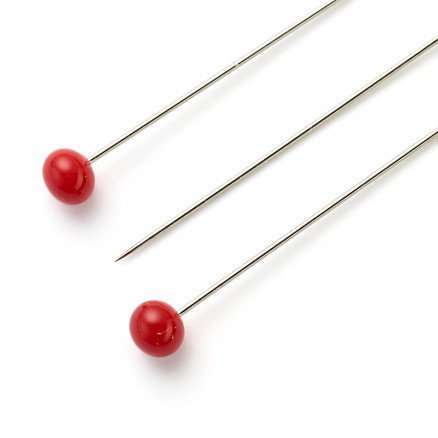 Prym Knappenåler glasshode rød 35x0,40 mm 5 g