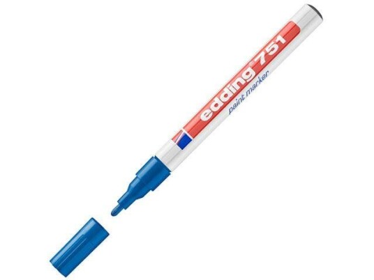 EDDING 751 Paint Marker Bullet Tip 1 2mm Line Blue Pack 10   4 751003