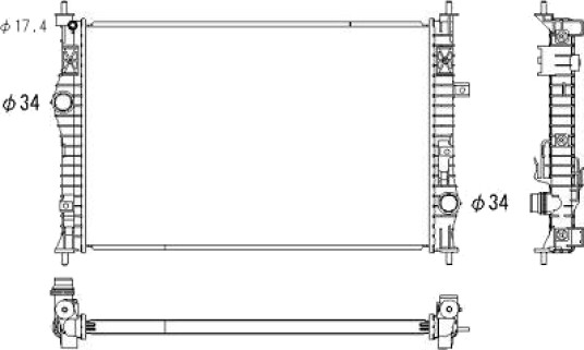 Radiator motorkjøling DIEDERICHS DCM3940