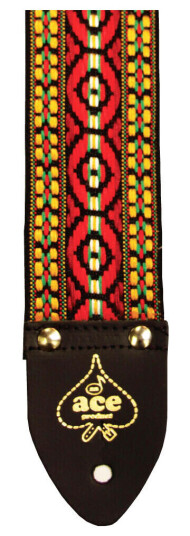 D'Andrea Ace 2" Vintage Reissue Strap Bohemian Rød