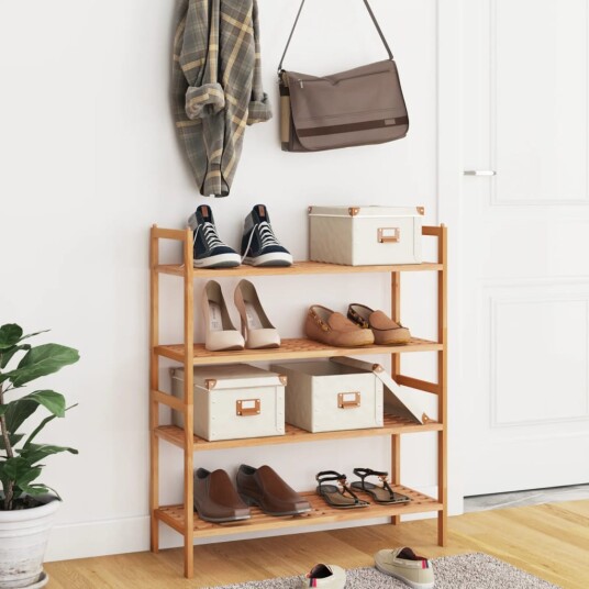 vidaXL Skohyller 2 stk 69x27x41 cm heltre valn?tt