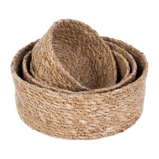 Dixie Emil seagrass kurv small 4-pakning Natur