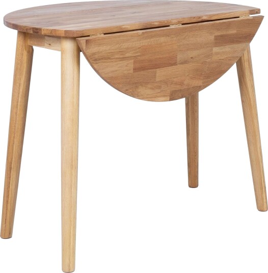 Klaffebord HOME4YOU Birka D90x75 cm eik - Naturlig lys eik
