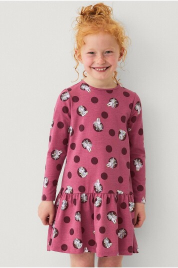 Ellos Collection Trikotkjole med volang Rosa