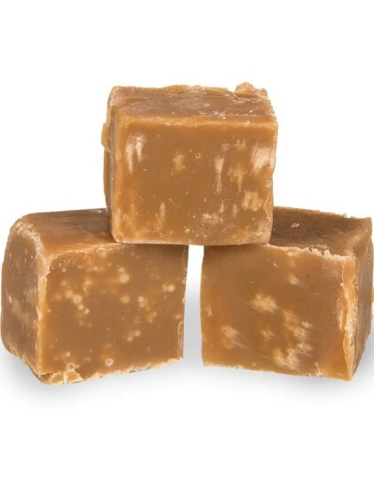 2 kg Boks med Fudge Factory Dairy Free Salted Caramel   Fudge med Salt Karamell Laktosefri