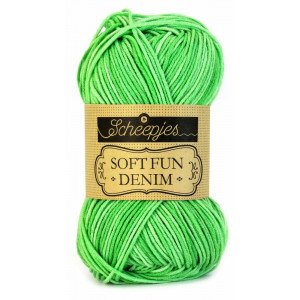 Scheepjes Softfun Denim Garn Print 506 Grønn