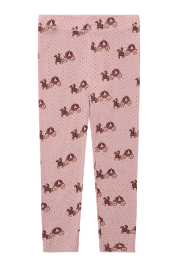 Hust & Claire Locel Caret ull/tencel leggings til barn adobe rose 134