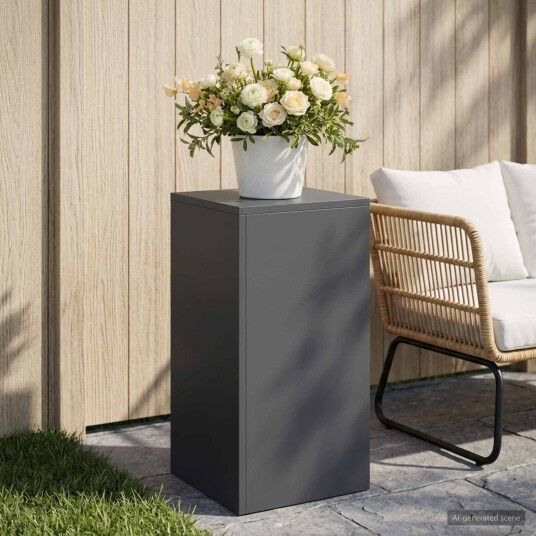 vidaXL Planteholder Antrasitt 30 x 30 x 60 cm Rustfritt stål