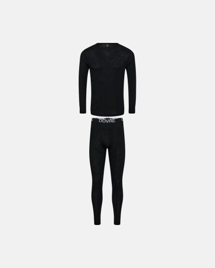 Dovre Pyjamas sett 100% ull marineblå Dovre Pyjamas sett 100% ull marineblå