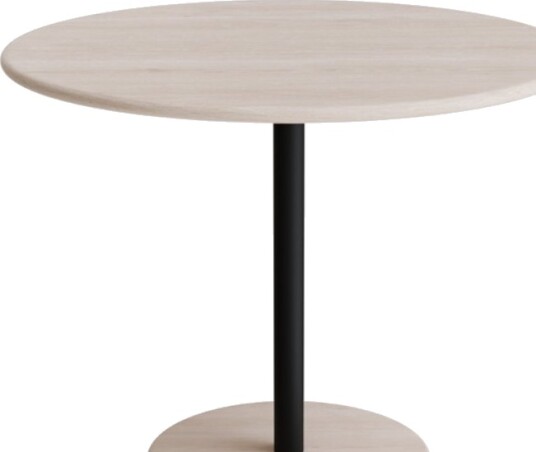 Bord Donut, Ø900 Mm, Højde 720 Mm, Hvidpigmenteret Ask På Sort Understel Bord Donut, Ø900 Mm, Højde 720 Mm, Hvidpigmenteret Ask På Sort Understel