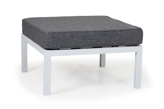 Brafab Weldon fotskammel Hvit med grå pute 70 x 70 cm Hvit Brafab Weldon fotskammel Hvit med grå pute 70 x 70 cm Hvit