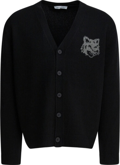 Maison Kitsuné Herre Strikkevarer Svart XL,