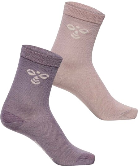 Hummel Hmljr 2 pack sokker i ull Gray Ridge/Cloud Gray (32/36) 32/36
