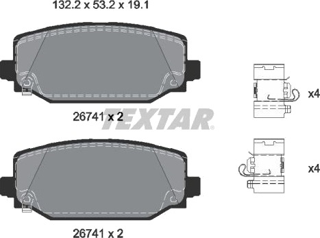 TEXTAR 2674101 Bremseklosser TEXTAR 2674101 Bremseklosser