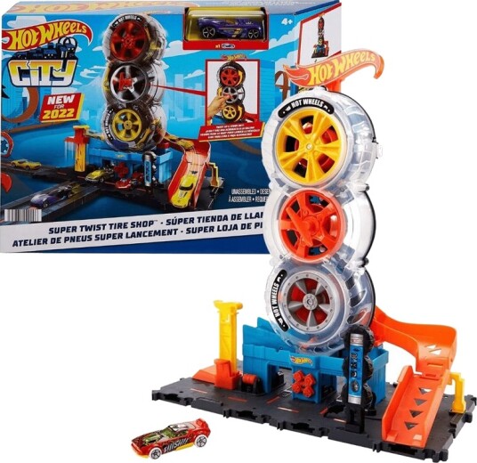 Hot Wheels City Super Bilbane Twist Tire Shop