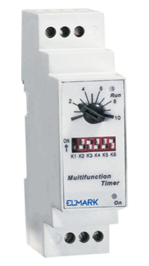 ELMARK Tidsrelé TE 19M AC/DC 24-240V 0,6s-100 hours