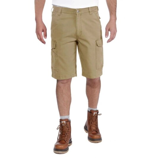 Carhartt Men's Rugged Flex Canvas Cargo Shorts W32, Dark Khaki