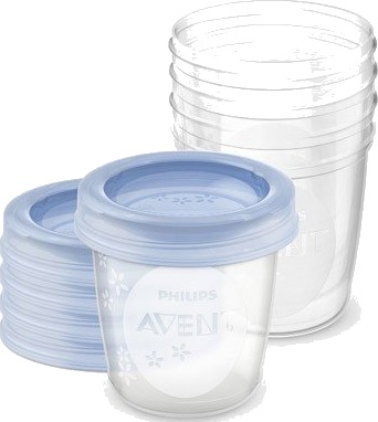 Philips Avent Oppbevarings Beger For Brystmelk 5 Stk. Med Lokk