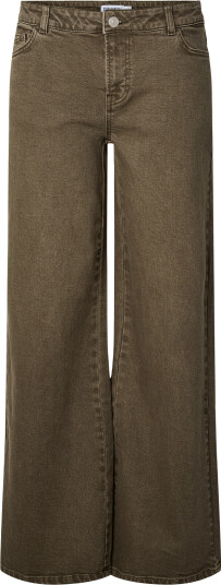 Pieces Pcselma Lw Wide Colored Noos Jeans   Khaki green   25 x 32