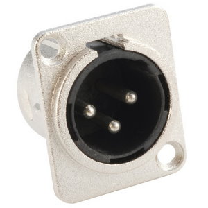 Chassisplugg XLR hann D-type Chassisplugg XLR hann D-type