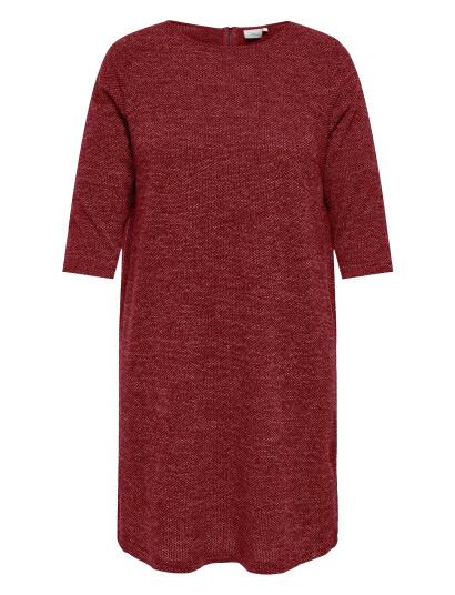 ONLY Carmakoma Carmartha 3/4 Knee Dress Jrs - Burgundy - 46-48