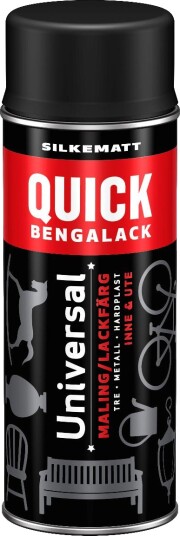 Quick bengalack spray sort silkematt