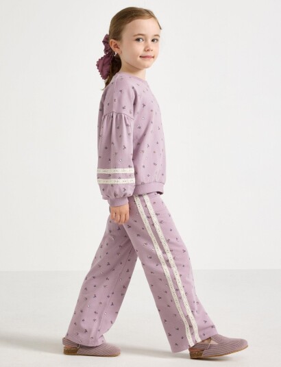 Lindex Sweatpants With Bindings Purple 128