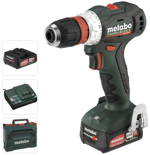 Metabo Borskrutrekker PowerMaxx Sb 12 Bl Med 2X 2,0 ah Batterier