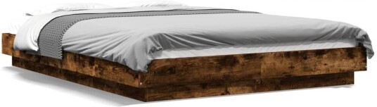 Sengeramme røkt eik 140x200 cm konstruert tre 8721102618314
