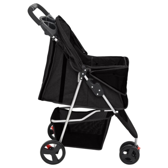 vidaXL Hundevogn sammenleggbar svart 80x46x98 cm oxford-stoff vidaXL Hundevogn sammenleggbar svart 80x46x98 cm oxford-stoff