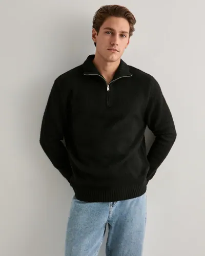 Que Sera Sera Ted Half Zip Knit Half zip Svart