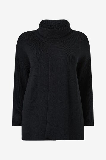 NO. 1 BY OX Pullover Coatigan LSvart