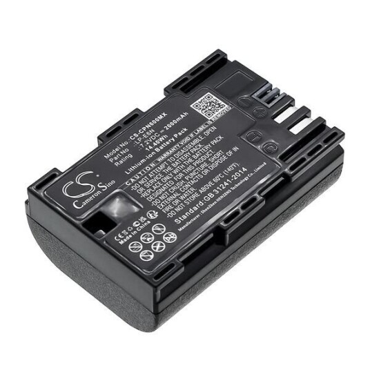 Canon EOS 7D Mark II batteri (2000 mAh 7.2 V, Sort) Canon EOS 7D Mark II batteri (2000 mAh 7.2 V, Sort)