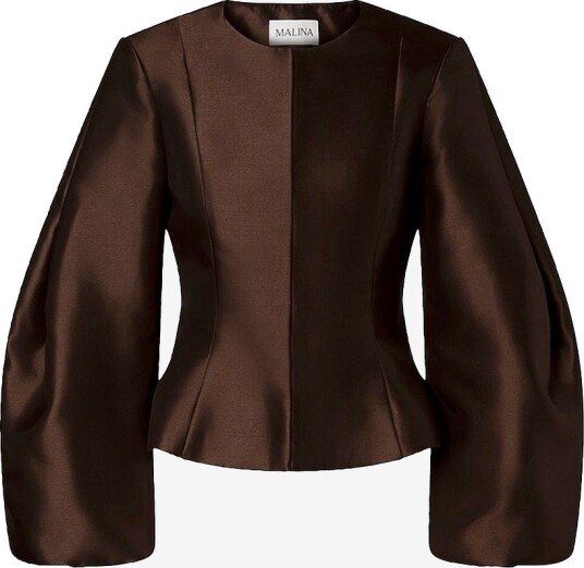 By Malina Bluse Vendela Balloon Sleeve Brun