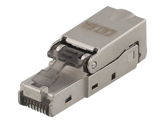 Deltaco Nettverkkontakt Rj-45 Hann Skjermet Cat 6A Sølv
