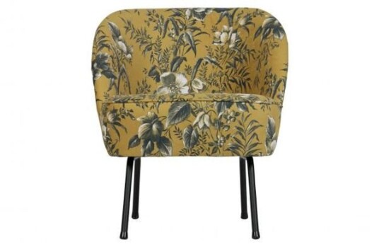 BePureHome Vogue Lenestol Velur Poppy Mustard