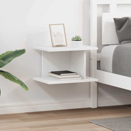  Nattbord 2 pcs Hvit 40 x 30 x 25 cm Konstruert tre