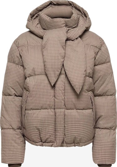 ONLY Onlmia Scarf Check Puffer Jacket Otw TOASTED COCONUT S ONLY Onlmia Scarf Check Puffer Jacket Otw TOASTED COCONUT S