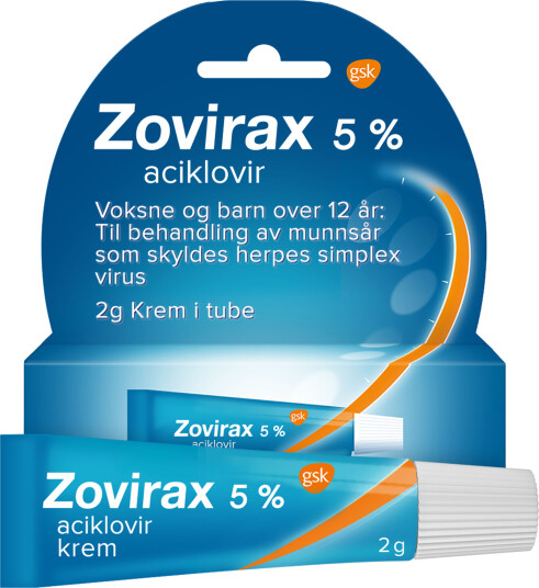 Gram Zovirax Krem 5%, 2 gram Gram Zovirax Krem 5%, 2 gram