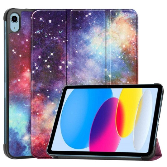 INCOVER iPad 10.9" (2022) Tri-Fold Flip Deksel I Skinn - Galaxy