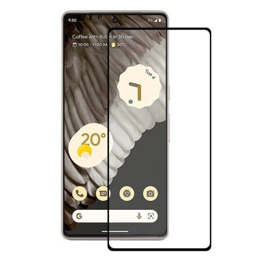 INCOVER Google Pixel 7 Pro Skjermbeskytter i Herdet Glass Full-Fit - Svart Kant